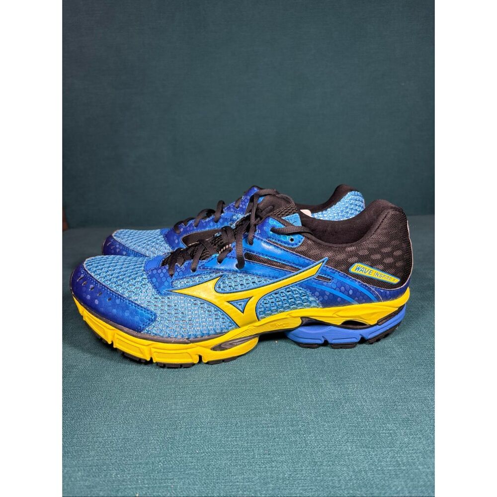 Mizuno Wave Inspire 9 Running Shoes Blue Yellow Men’s Size 13 New Without Box